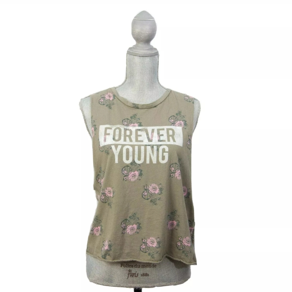 Thieving Hearts Womens Floral Muscle Tank Top